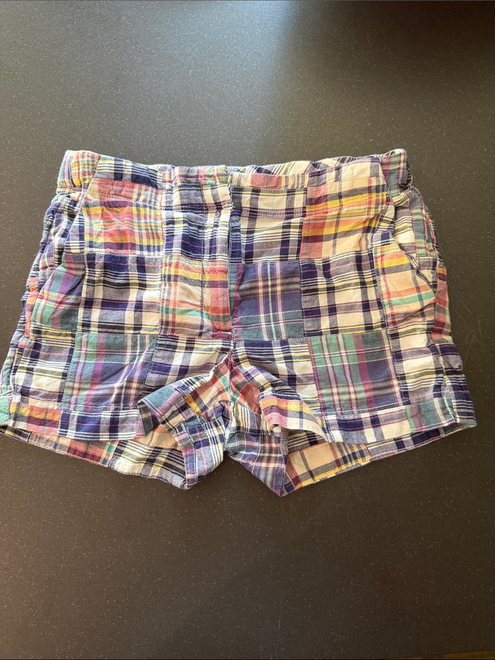 Crewcuts Girl’s Plaid Cotton Bermuda Shorts in Multicolor